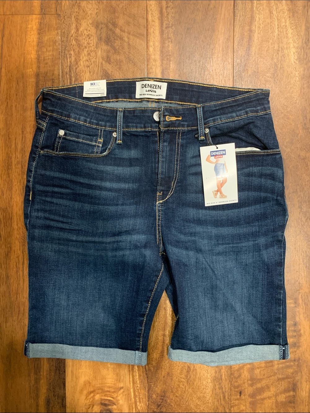 Denizen by Levi's Dark Wash Denim Bermuda Shorts SZ 12 W31